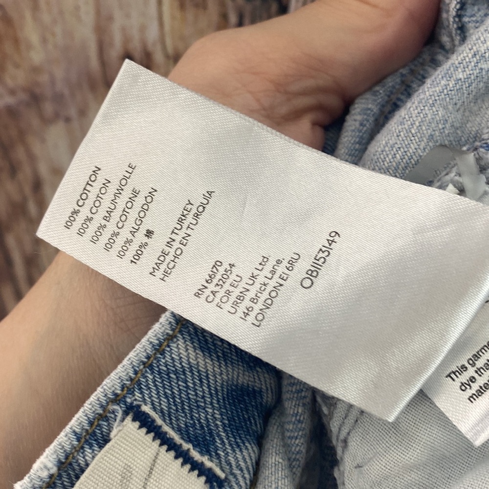 We The Free Jeans-Women's Straight Wide Leg Distressed High Rise 26 - Picture 9 of 11